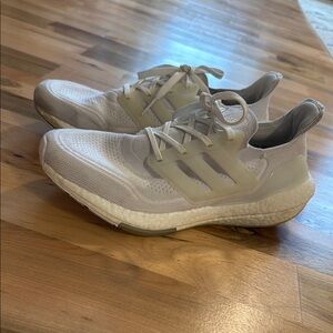 adidas White Ultraboost Athletic Shoes